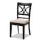 Baxton Studio Clarke Sand Upholstered and Espresso Wood 5-Piece Dining Set 166-10760-8026 - alternate 6